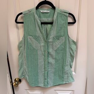 Woolrich Organic Cotton Button Down Tank